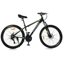 Велосипед детский Prof1 SHIMANO 21SP, рама 13, черно-салатовый (MTB2602-4): Диаметр колес, дюймов 26