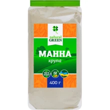 Крупа манная, Natural Green, 400 г (WT3185): Вес нетто 400 г