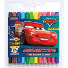 Фломастери 12 кол. "Cars" (650366): Тип На водній основі
