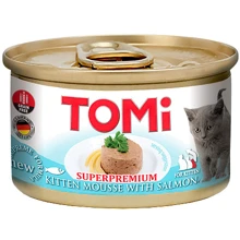 Консервы для котят TOMi For Kitten with Salmon мусс с лососем 85 г: Тип Консервы