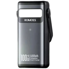 Внешний аккумулятор Romoss Power Bank 60000mAh PMT60 100W Black (PMT60-1D2-2133H): Количество USB 4