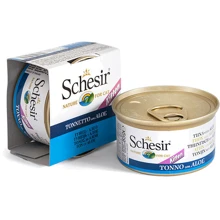 Натуральные консервы для котят Schesir Tuna Aloe Kitten корм тунец с алоэ в желе, 85 г: Тип Консервы