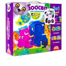 Детская настольная игра Vladi Toys Зоомир 3 в 1 (укр) (VT2901-04): Производитель Vladi Toys