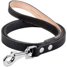 Поводок кожаный Collar одинарный непрошитый, 14мм/122см, Черный (4820082492267): Тип Поводок