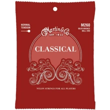 Струна для гитар Струны MARTIN M260 80/20 Bronze Classic Guitar Normal Tension Ball End: Тип Комплект струн