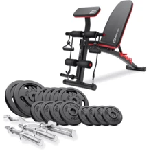 Скамья для жима и пресса Hop-Sport STRONG Набор 67 кг со скамейкой HS-1035: Вид применения домашний / профессиональный