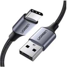 Кабель Ugreen USB Cable to USB-C US288 Aluminum Braid 1.0m Black (60126): Тип USB Cable - USB-C