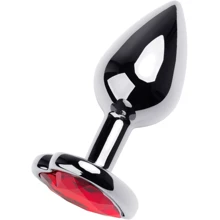 Анальна пробка із кристалом Metal By Toyfa Silver anal plug ruby: Для кого унісекс