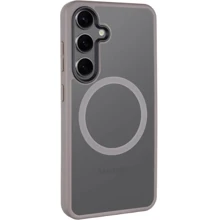 Чехол для телефонов Mobile Case TPU+PC Metal Buttons with MagSafe Colorful Grey for Samsung S921 Galaxy S24: undefined undefined