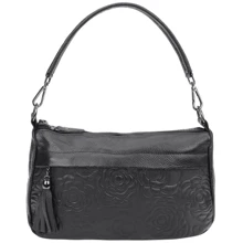 Жіноча сумка через плече Borsa Leather чорна (10t840-black): Стать жіночий