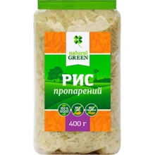 Рис пропаренный, Natural Green, 400 г (WT3151): Вес нетто 400 г