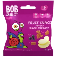 Фруктовий снек Улитка Боб Fruit Snack яблуко-чорна смородина 20 г (1740854): Тип Снеки