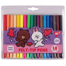 Фломастери YES Line Friends 18 кольорів (650551): Тип На водной основе