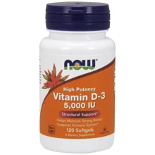Vit D-3 5,000 IU Sgels 120 caps, Now Foods : Тип вітамін D
