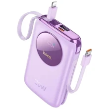Внешний аккумулятор Hoco Power Bank 10000mAh Q19 Lucky with Cable 30W Purple: Количество USB 2