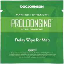 Пролонгують серветка Doc Johnson Delay Wipe For Men з екстрактом женьшеню: Виробник Doc Johnson