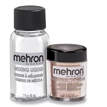 Mehron Metallic Powder ROSE GOLD with Mixing Liquid Металлическая пудра-порошок (5 g) + жидкость для смешивания (30 g) Розовое Золото: undefined undefined