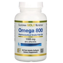 California Gold Nutrition Omega 800 Омега-3 90 желатиновых капсул: Тип Омега 3