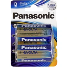 Батарейка Panasonic EVOLTA D BLI 2 ALKALINE (LR20EGE/2BP): Тип батарейка D