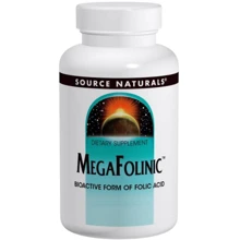 Source Naturals MegaFolinic Bioactive form of folic acid (В9) 800 mcg 120 tabs: Тип Витамин B