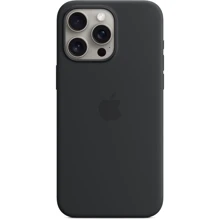 Чехол для iPhone Apple iPhone 15 Pro Max Silicone Case with MagSafe - Black (MT1M3ZM/A): Цвет черный