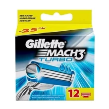 Gillette Mach3 Turbo Сменные кассеты для бритья 12 шт.: Вид Сменные кассеты