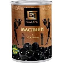 Маслини з кісточкою Еллада 420 г (5202152520107): Вага нетто 420 г