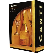 Вино Canti Prosecco Millesimato (0,75 л) GB + 2 glasses (BW32791): Объем, л 0.75