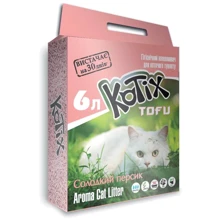 Наповнювач Kotix Tofu Honey Peach для котів 6 л: Вид Соевый