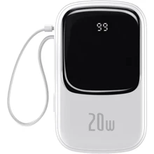 Зовнішній акумулятор Baseus Power Bank 20000mAh Qpow Display Lightning Quick Charging White (PPQD-H02) Зовнішній акумулятор Baseus Power Bank 20000mAh Qpow Display Lightning Quick Charging White (PPQD-H02)