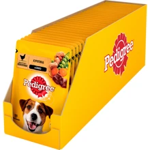 Влажный корм Pedigree для взрослых собак Курица и овощи в соусе 24х100г (5900951017322): Тип Влажный корм