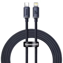 Кабель Baseus Cable USB-C to Lightning Crystal Shine 20W 2m Blue (CAJY000303): Тип USB-C - Lightning