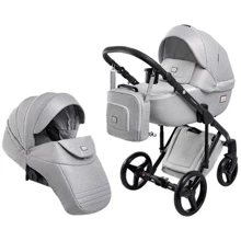 Коляска 2 в 1 Adamex Porto Light ECO Кожа 100% SA-3 Светло-серый (625714): Тип коляски Универсальная коляска (2-в-1)