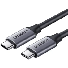 Кабель Ugreen USB-C to USB-C 60W 3A Gen1 5Gbps 1.5m Grey (50751): Тип USB-C - USB-C