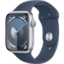 Apple Watch Series 9 45mm GPS Silver Aluminum Case with Storm Blue Sport Band - M/L (MR9E3): Розмір 45mm