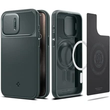 Чехол для iPhone Spigen Optik Armor MagFit Abyss Green (ACS06739) for iPhone 15 Pro: Цвет зеленый