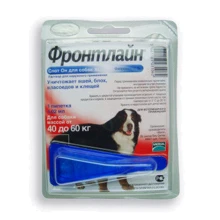 Спот-Он Merial Frontline от блох и клещей для собак весом 40-60 кг (3661103031062): Тип Капли
