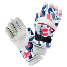 Горнолыжные перчатки Hi-Tec Kelly Jr S -M белые (KELLY JR-MIC CHIP/ROS RD/BT RD): Пол Девочка