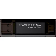 USB-флешка Team 256GB X1 Max USB+USB-C 3.2 Black (TX1MAX3256GB01): Стандарт USB USB Type-C / USB 3.2