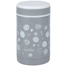 Термос металевий для їжі Nuvita 500 мл. Сірий (NV1472): Матеріал нержавіюча сталь