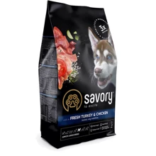 Сухой корм Savory Junior Large rich in Fresh Turkey & Chicken для щенков крупных пород 12 кг (30211): Тип Сухой корм