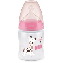 Пляшечка NUK First Choice Plus Жираф 150 мл рожевий (3952399): Матеріал пластик