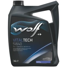 Моторное масло WOLF VITALTECH 5W40 4л: Тип Синтетическое