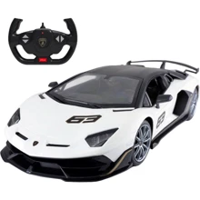 Машинка на радиоуправлении Lamborghini Aventador SVJ Rastar 96070 белая, 1:14: Класс Гоночный