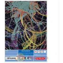 Альбом для рисования Herlitz A4 20 листов 120г Mosaic: Тип скрепления Проклеен