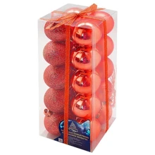 Набір ялинкових кульок NewYEAR GN339-6 (red): Виробник NewYEAR