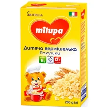 Milupa вермишелька «ракушки» 280 г от 12 мес.: Вкус Без фруктово-овощных добавок