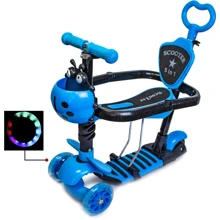 Самокат Scooter "Божья коровка" 5in1. Blue (многофункциональный, с бортиком): Количество колес 3