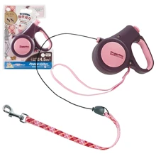 Повідець-рулетка DoggyMan Retractable Lead Trad Style SS до 8 кг 4.5 м шоколадний (58466): Тип шнура Трос