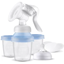 Ручной молокоотсос Philips AVENT с контейнерами для хранения грудного молока (3 шт) SCF430/13: Принцип работы ручной